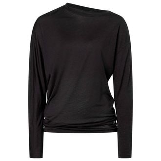 super.natural Yoga Loose L/S Merinoshirt f&uuml;r Damen | schwarz