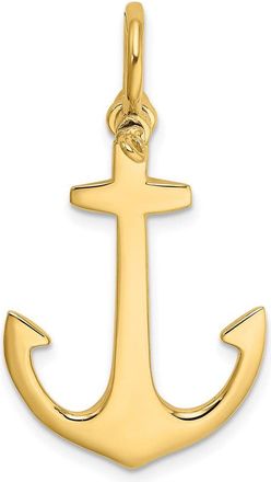 Diamond2Deal 10k Yellow Gold 3-D Polished Anchor Charm