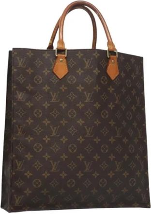 Louis Vuitton Tweedehands Canvas Louis Vuitton tassen - Dames - Vintage Handtas - Bruin - ONE Size - Leer - Vintage