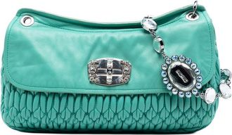 Miu Miu Pre-owned Miu Miu Matelasse Nappa Crystal Chain Crossbody Ladies XPTC4UQH6PA1BP2I