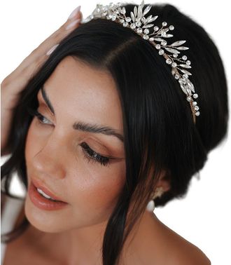 Untamed Petals Rosamonde Crystal Tiara in Gold at Nordstrom