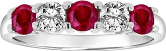 Diana M. Jewels 1.26cttw Natural Heated Ruby and Diamond Ring set in 14k Gold