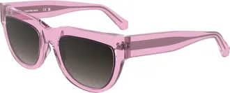 Calvin Klein Brown Gradient Cat Eye Ladies Sunglasses CKJ25600S 661 54