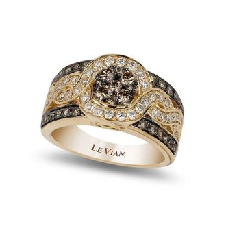 Le Vian Ladies Cluster Rings set in 14K Honey Gold