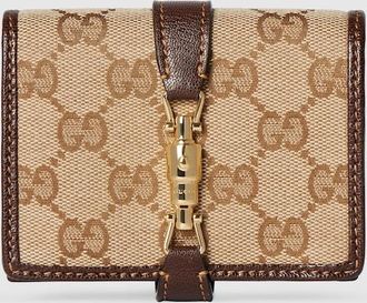 Gucci Jackie Medium Wallet, Beige, GG Canvas