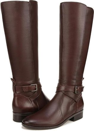 Naturalizer Rena Riding Boot Womens 7.5 Chocolate Leather Knee High Boots FZP264