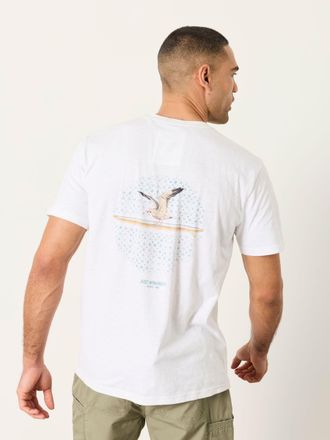Fat Face FatFace White Embroidered Bird Graphic Tshirt