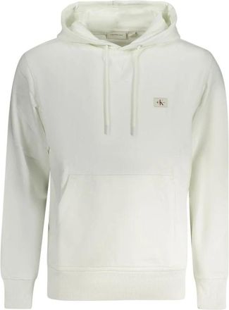 Calvin Klein Hooded Sweatshirt - Heren - Hoodies - Wit - L - Katoen - Hoodies & sweatvesten