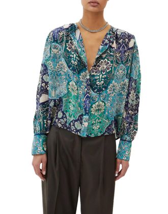 Maria Cher Lugo Mia Shirt In Mix 2 Blue