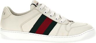 Gucci White Lace Up Sneakers