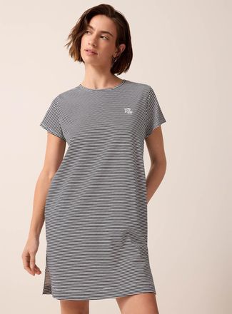 Lauren Ralph Lauren Womens Pinstriped pocket sleep Tee Shirt