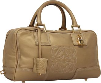 Loewe Amazona Bag Leather Gold Leather Bag (Pre-Owned)