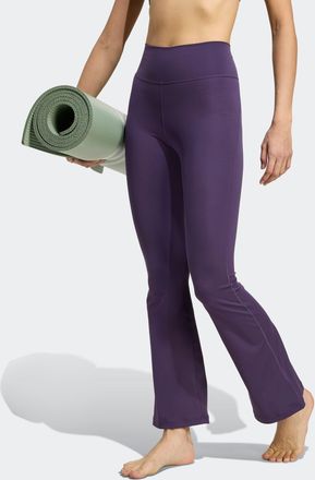 adidas Trainingstights ADIDAS PERFORMANCE ALL ME ESSENTIALS FLARE LEGGINGS, Damen, Gr. L, N-Gr, aurora plum, aurora plum, Obermaterial: 85% Polyester, 15% El