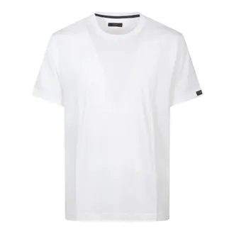 Fay T-Shirts, male, White, Size: 2XL Regular-fit short-sleeved round-neck T-shirt