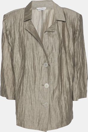 Marina Rinaldi Grey Texture Linen Blend Blazer