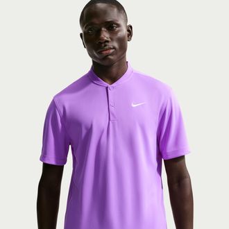 Nike Mens Court Dri-FIT Tennis Blade Polo in Purple | DJ4167-522