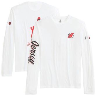 Johnnie-O Mens johnnie-O White New Jersey Devils Adam Long Sleeve T-Shirt at Nordstrom, Size Xx-Large