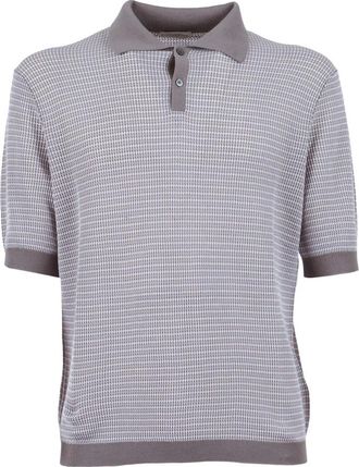 Ballantyne Polo Manica Corta - Heren - Polos - Grijs - M - Katoen - Tops