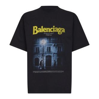 Balenciaga Heren, Tops, Zwart, Maat: 2XS Katoen