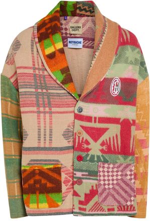 Gallery Dept. Logo-embroidered Patterned Cotton-blend Cardigan - Multicoloured 1 - L