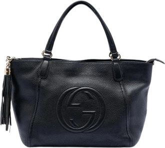 Gucci Pre-owned Tote Bags, female, Black, Size: ONE SIZE Pre-owned Soho Cellarius Satchel