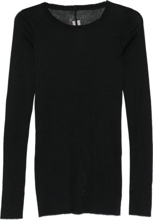 Rick Owens Black Semi-sheer Long-sleeve T-shirt