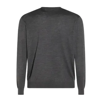 Malo Virgin Wool Crew Neck Sweater - Gray