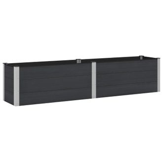 vidaXL Arriate Elevado Negro 250 X 50 X 54 Cm Vidaxl