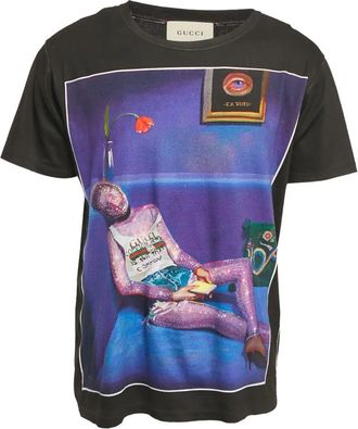 Gucci Katoenen T-shirt met grafische print - Zwart