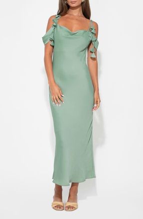 Adelyn Rae Alana Cold Shoulder Dress in Sea Jade at Nordstrom, Size X-Large