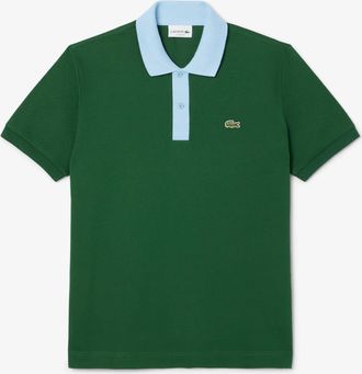 Lacoste Heren Lacoste Contrasterende Kraag L.12.12 Poloshirt in Groen