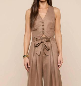 L'agence Jianna Short Vest In Barley