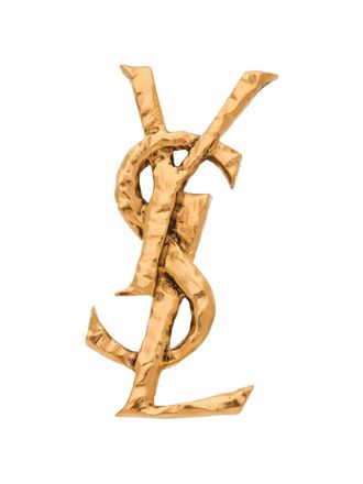 Saint Laurent Golden Logo Stud Single Earing