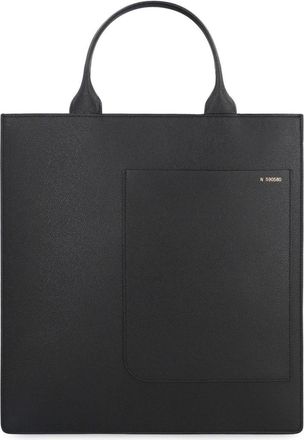 Valextra boxy tote bag - men - Calf Leather - One Size - Black
