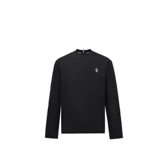 Moncler Moncler Logo Cotton Long Sleeve T-shirt, Men, Black, Size: M