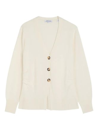 Veronica Beard buttoned V-neck cardigan - women - Cashmere - S - Neutrals