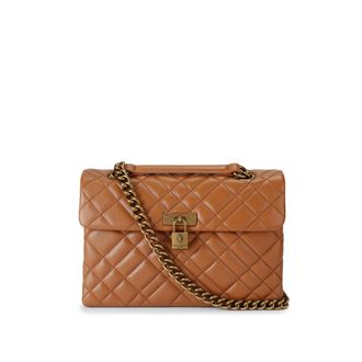 Kurt Geiger Womens Leather Brixton Bag - Tan - One Size
