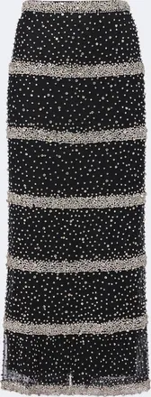 Costarellos Marice crystal-embellished midi skirt