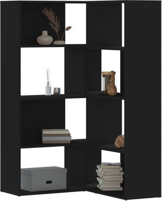 vidaXL Vidaxl - Estanter&iacute;a De Esquina 4 Niveles Madera Blanco 85x85x140 Cm