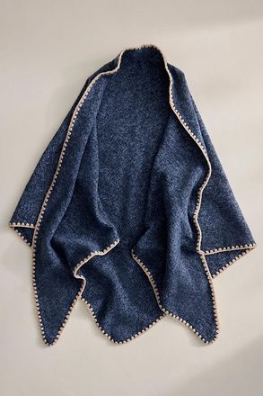Terrain Border Stitch Oversized Scarf