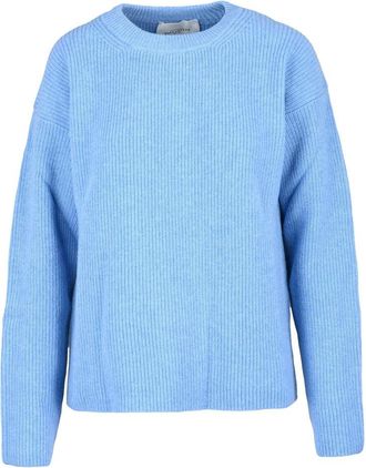 Ballantyne Ribbed Sweater - Light Blue