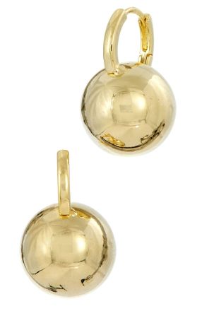 Savvy Cie Jewels 18K GOLD PLATED BALL DROP EARRING
