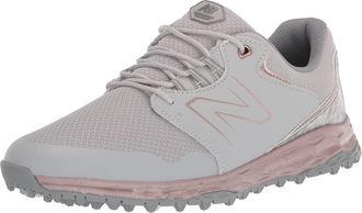 New Balance Womens Fresh Foam LinksSL v2 Golf Shoe, Grey/Rose, 8