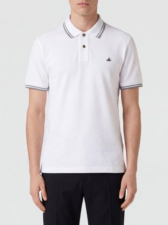 Vivienne Westwood Polo in cotone con logo Orb e profili a contrasto