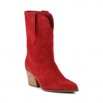 Seychelles Womens Line Dance Suede Boot In Red
