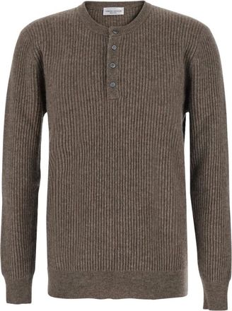 Roberto Collina Polo in Cashmere e Seta - - Knitwear - Uomo - Marrone - XL