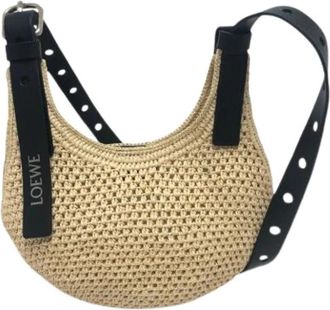 Loewe Pre-owned Raffia Shoulder Bag - Dames - Vintage Schoudertas - Beige - ONE Size - Vintage