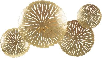 Mauro Ferretti Aplique de metal dorado tallada cm 47x13x28