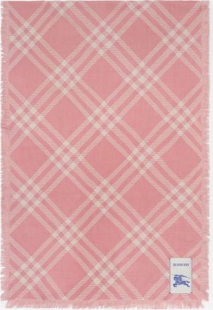 Burberry Wide Check Wool Silk Scarf
