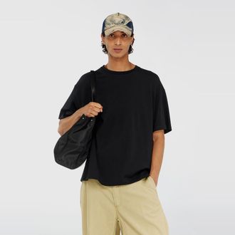 Diesel Cotton-interlock T-shirt with logo embroidery - T-Shirts - Man - Black